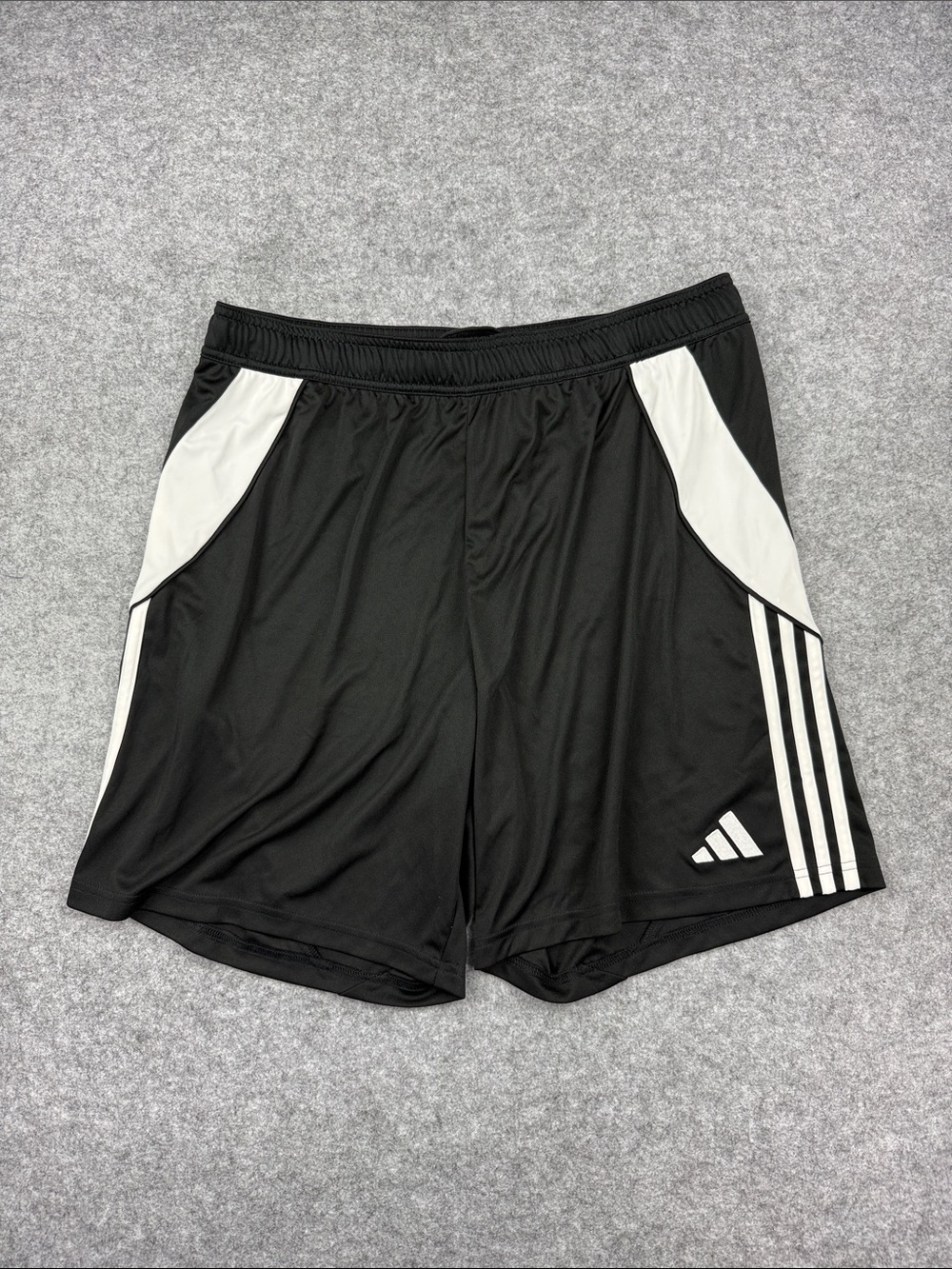 adidas Black Athletic Shorts with White Accents